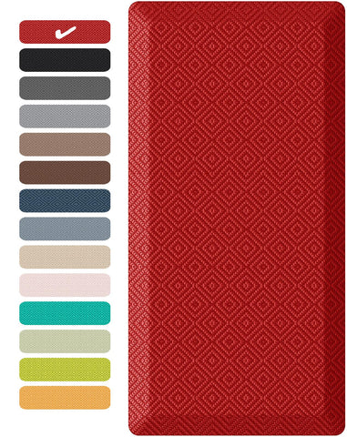Ophanie anti-fatigue mat with 3-4 inch cushion supports comfort while cooking