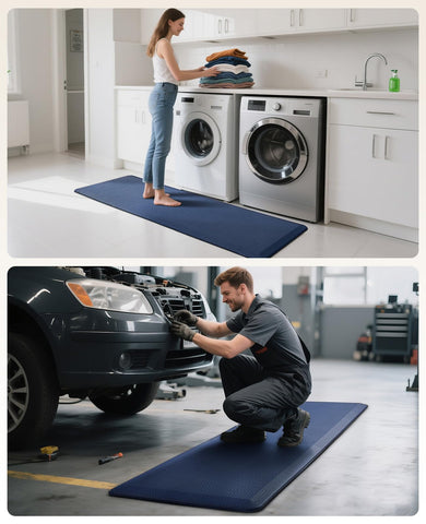 Ophanie mat supports posture at sink or desk.