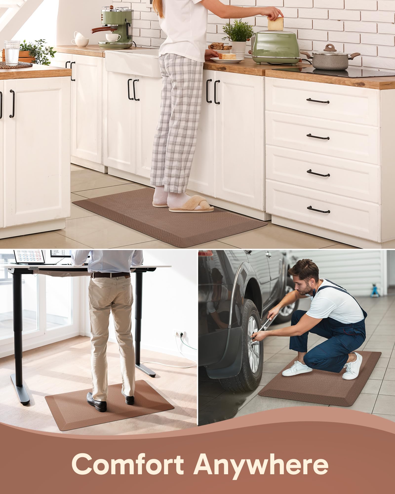 Ophanie kitchen mat suitable for desk or sink use.