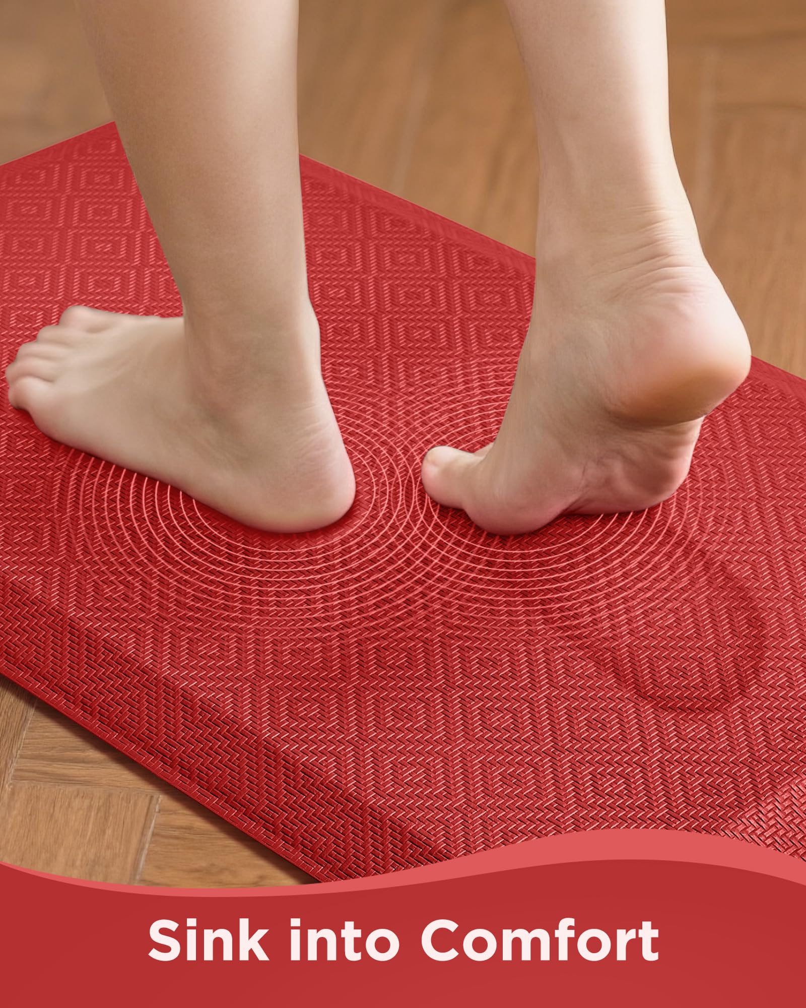 Ophanie non-slip bottom visible on kitchen mat for stable surface.