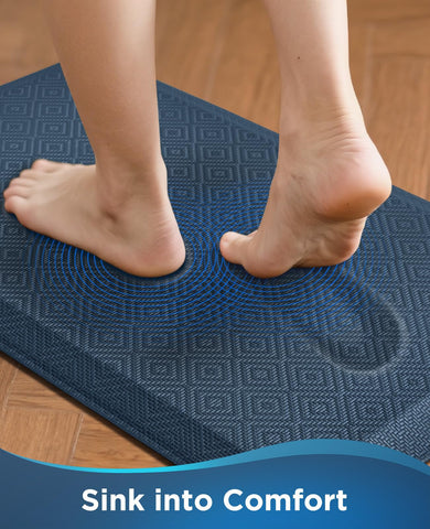 Ophanie kitchen mat waterproof surface protects floors during spills.