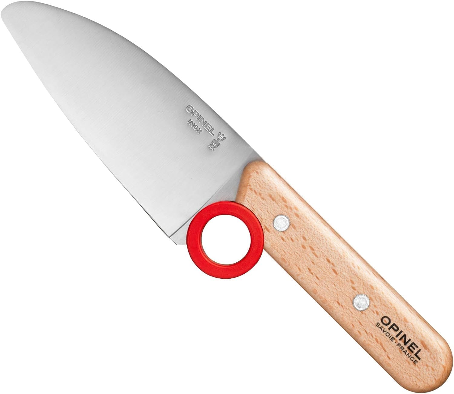 Opinel Le Petit Chef peeler enables single-handed prep for young helpers.