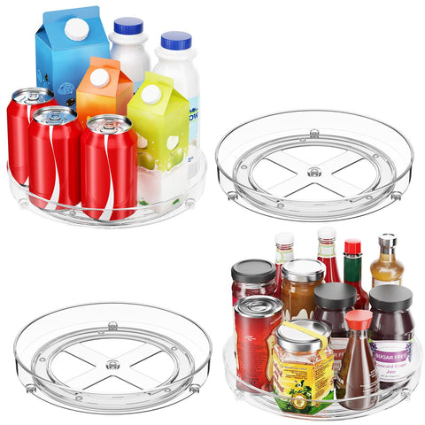 Optish 360-degree turntable for fridge supports effortless access to stored foods