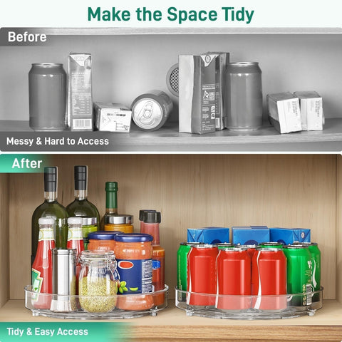 Optish fridge organizer stores beverages and food neatly, reducing search time