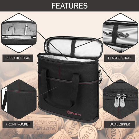 OPUX black wine tote makes a stylish gift for wine lovers and hosts.