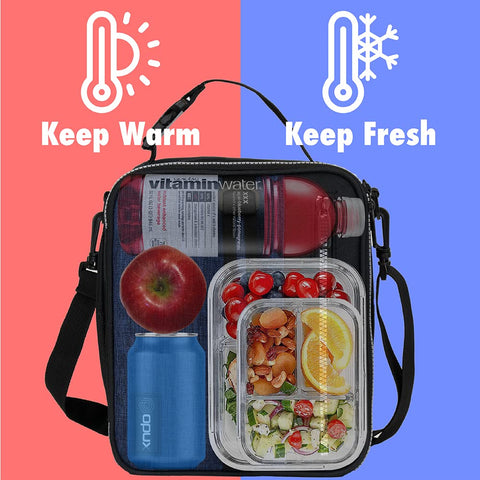 OPUX compact lunch box holds 12 cans or a full personal meal.