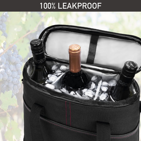 OPUX 3-bottle tote fits most standard 750ml bottles for easy transport.
