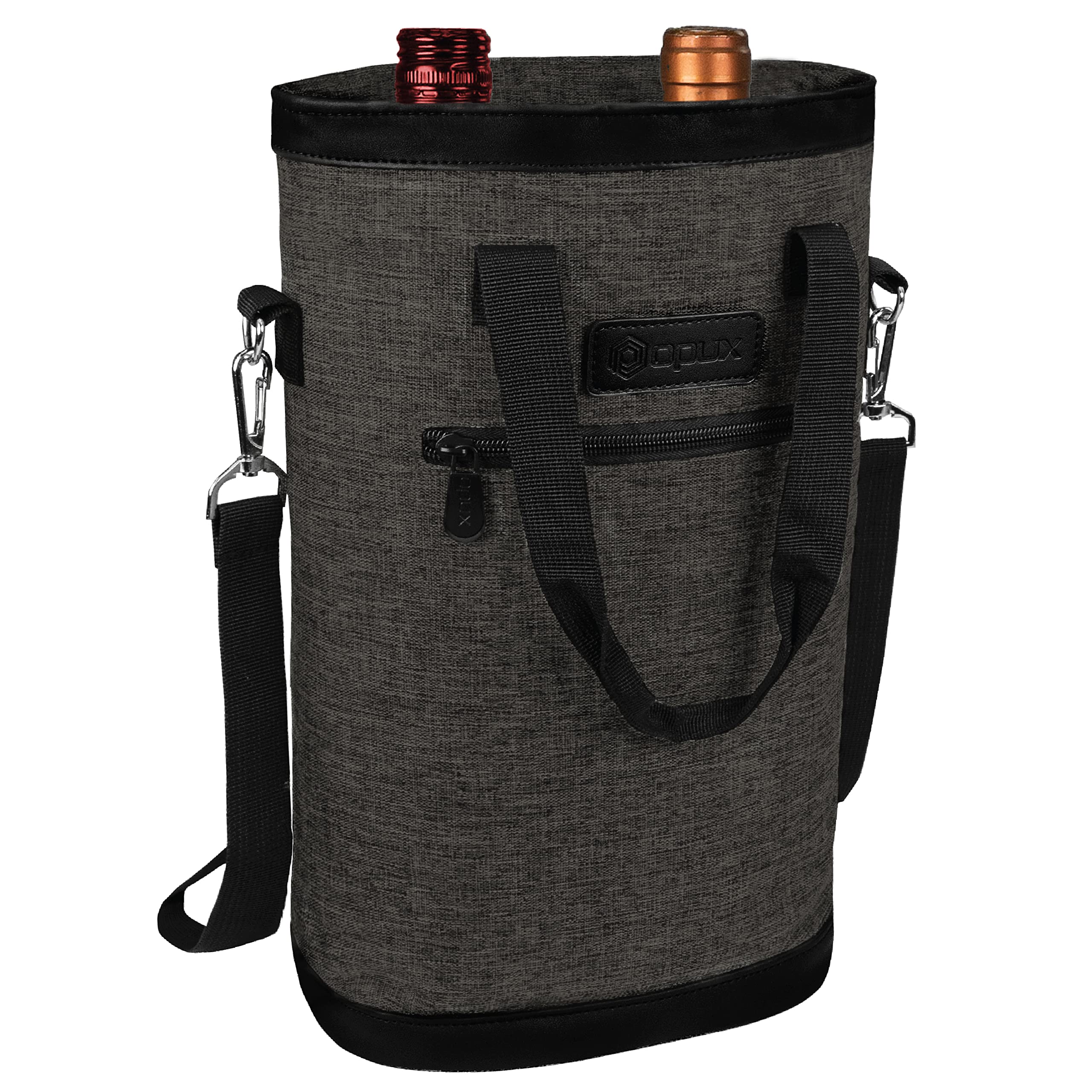 OPUX insulated leakproof wine bag close-up showing temperature control and spill protection.
