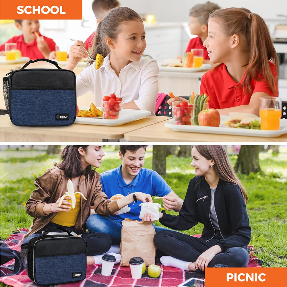 opux lunch bag navy BPA-free materials for daily use