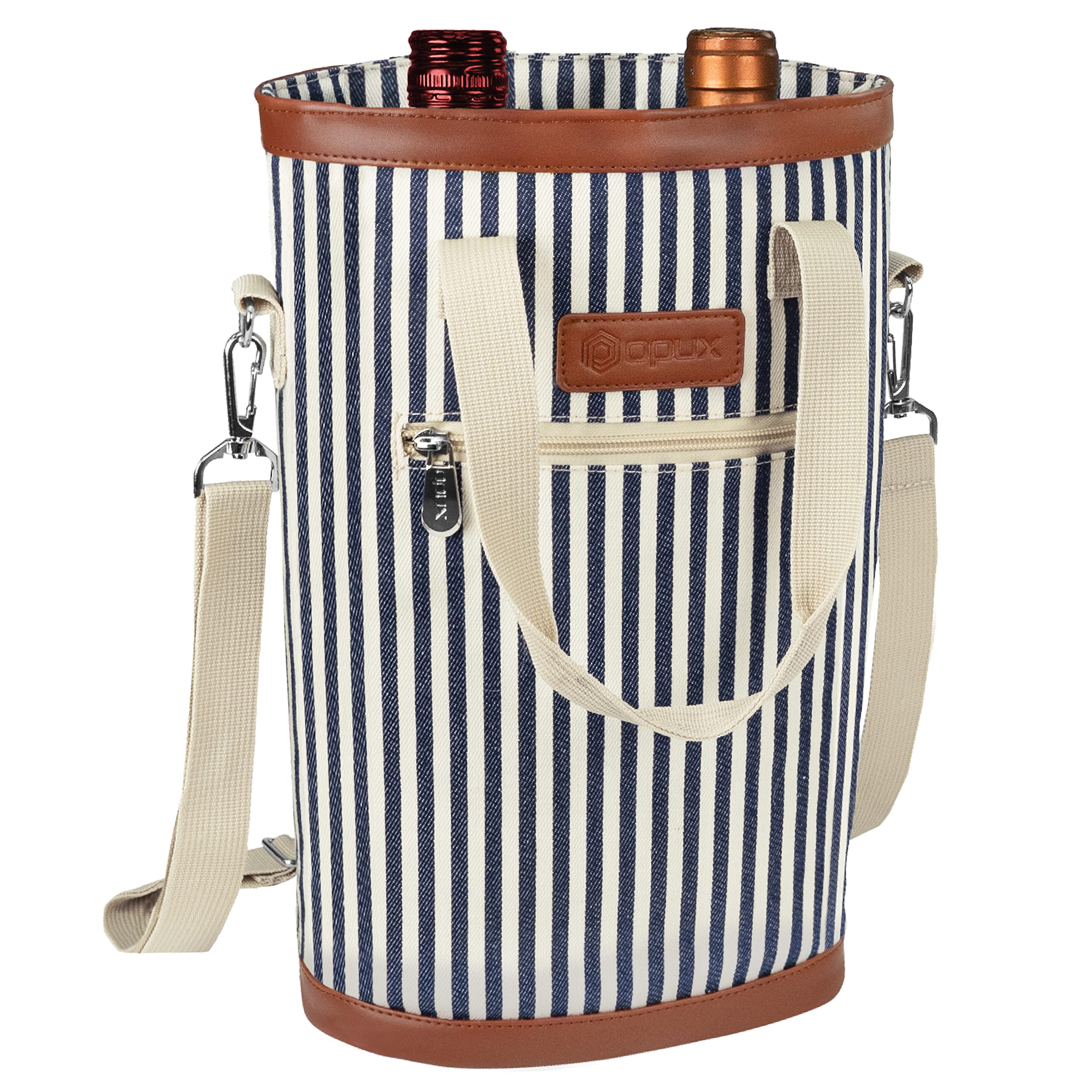 OPUX insulated wine cooler bag keeps wine at the right temperature for hours.