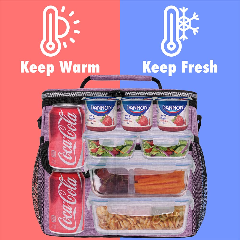 OPUX leakproof lunch bag featuring PEVA lining protects contents
