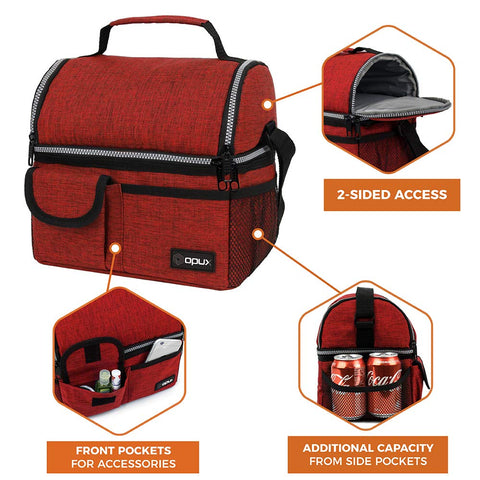 Opux lunch bag adjustable shoulder strap for on the go comfort