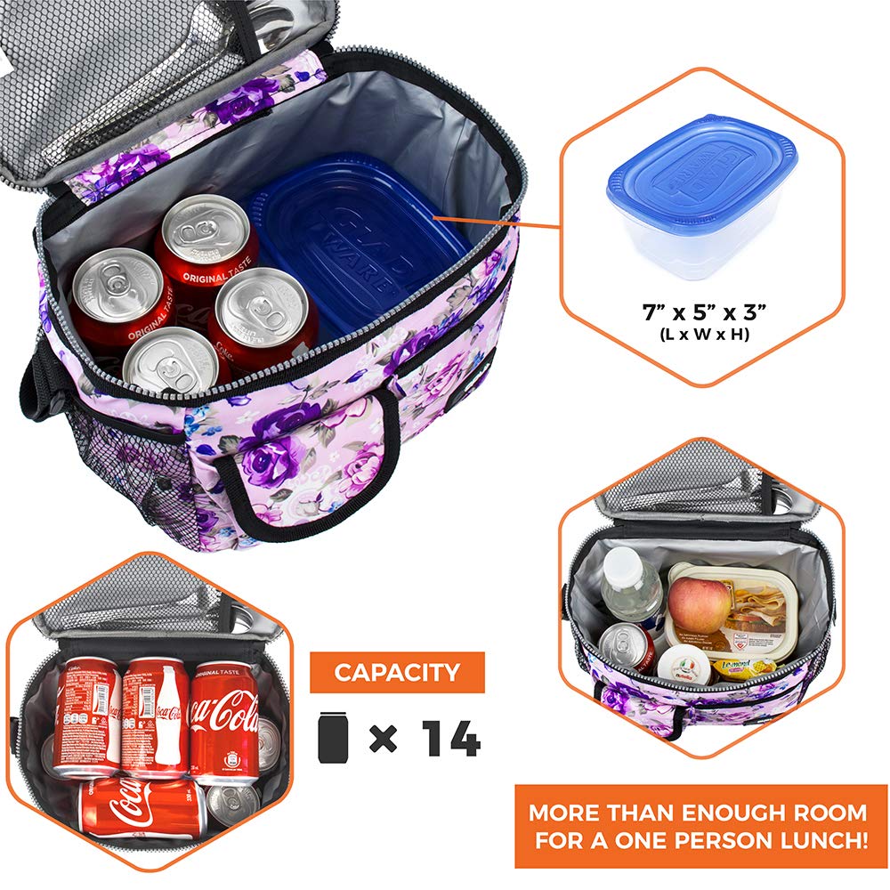 OPUX lunch bag durable 600D polyester shell for daily use