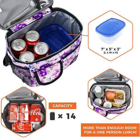 OPUX lunch bag durable 600D polyester shell for daily use