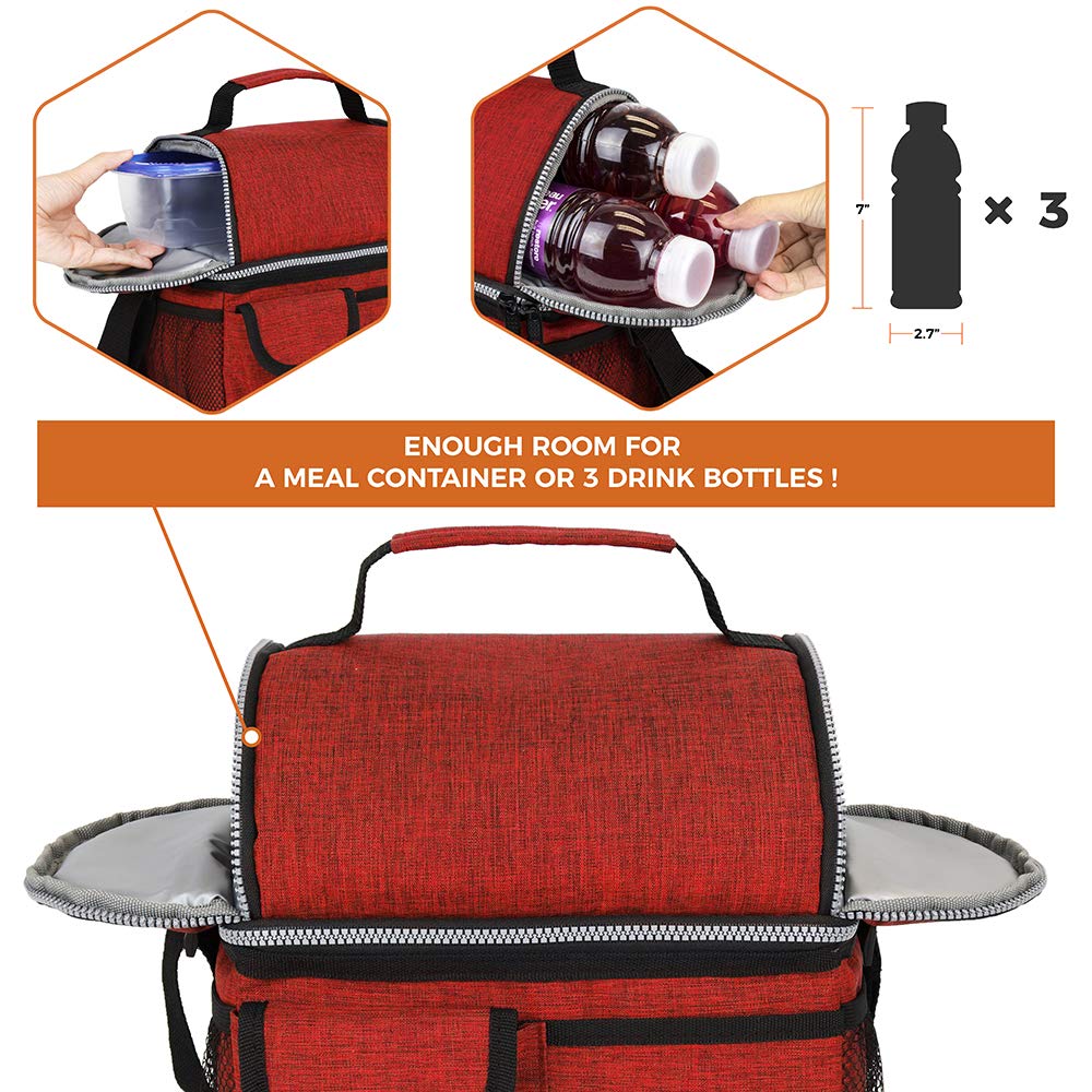 Opux lunch bag padded top handle for easy carrying