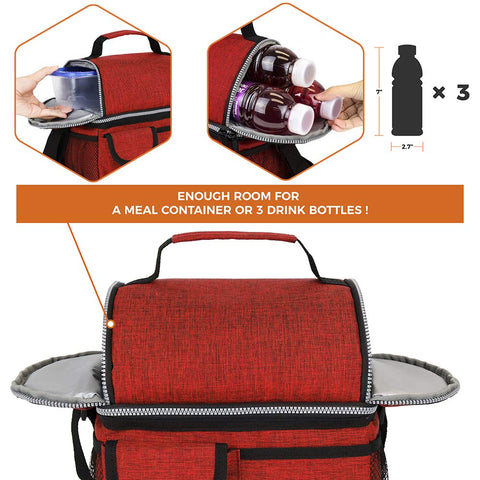 Opux lunch bag padded top handle for easy carrying