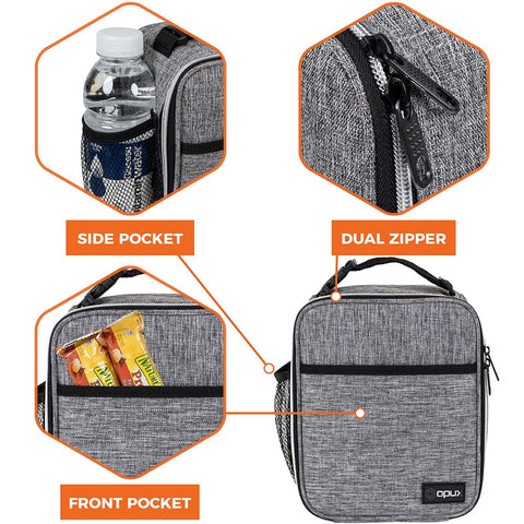 Opux lunch box inner thermal lining preserves temperature during travel