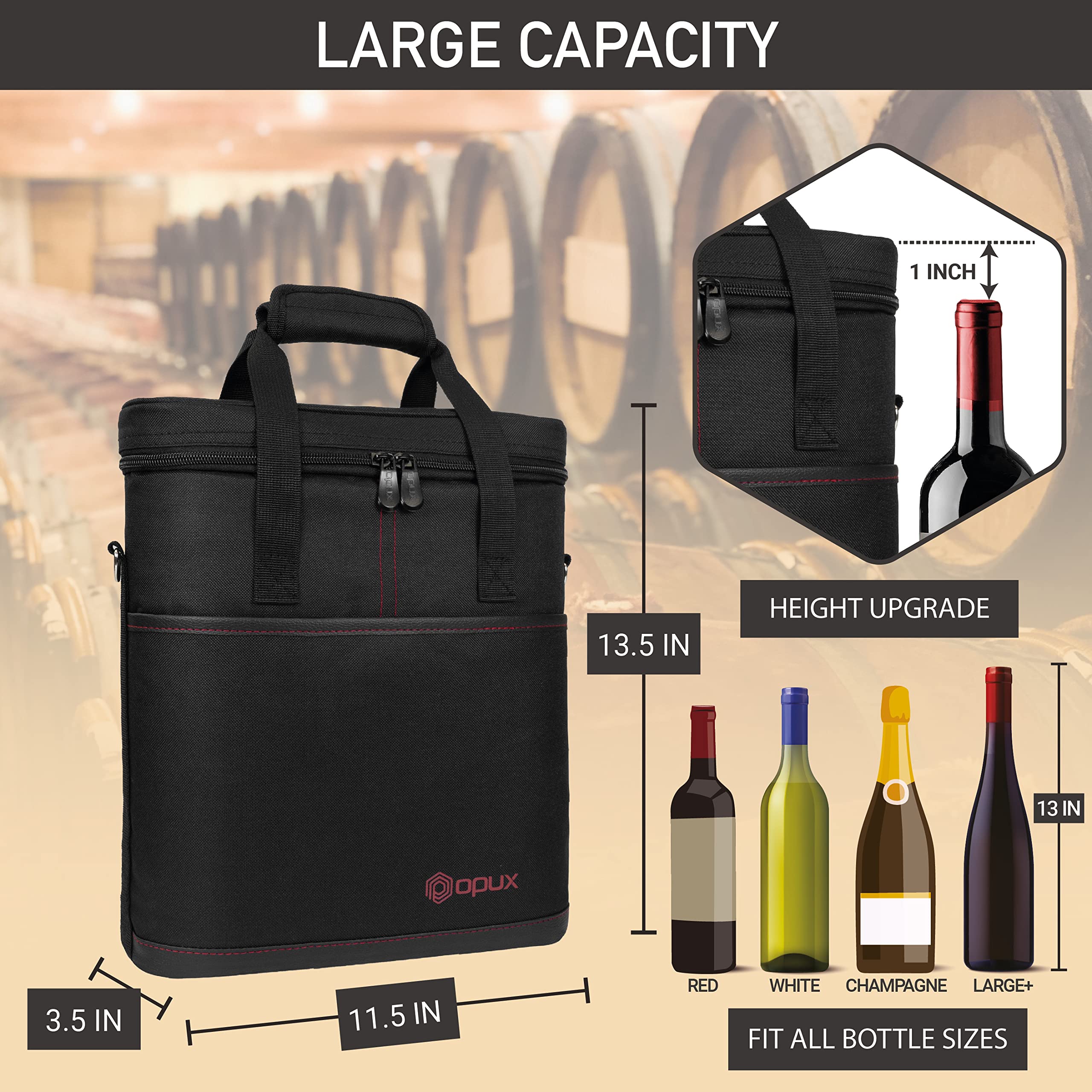 OPUX protective padding safeguards bottles when traveling to BYOB dinners.