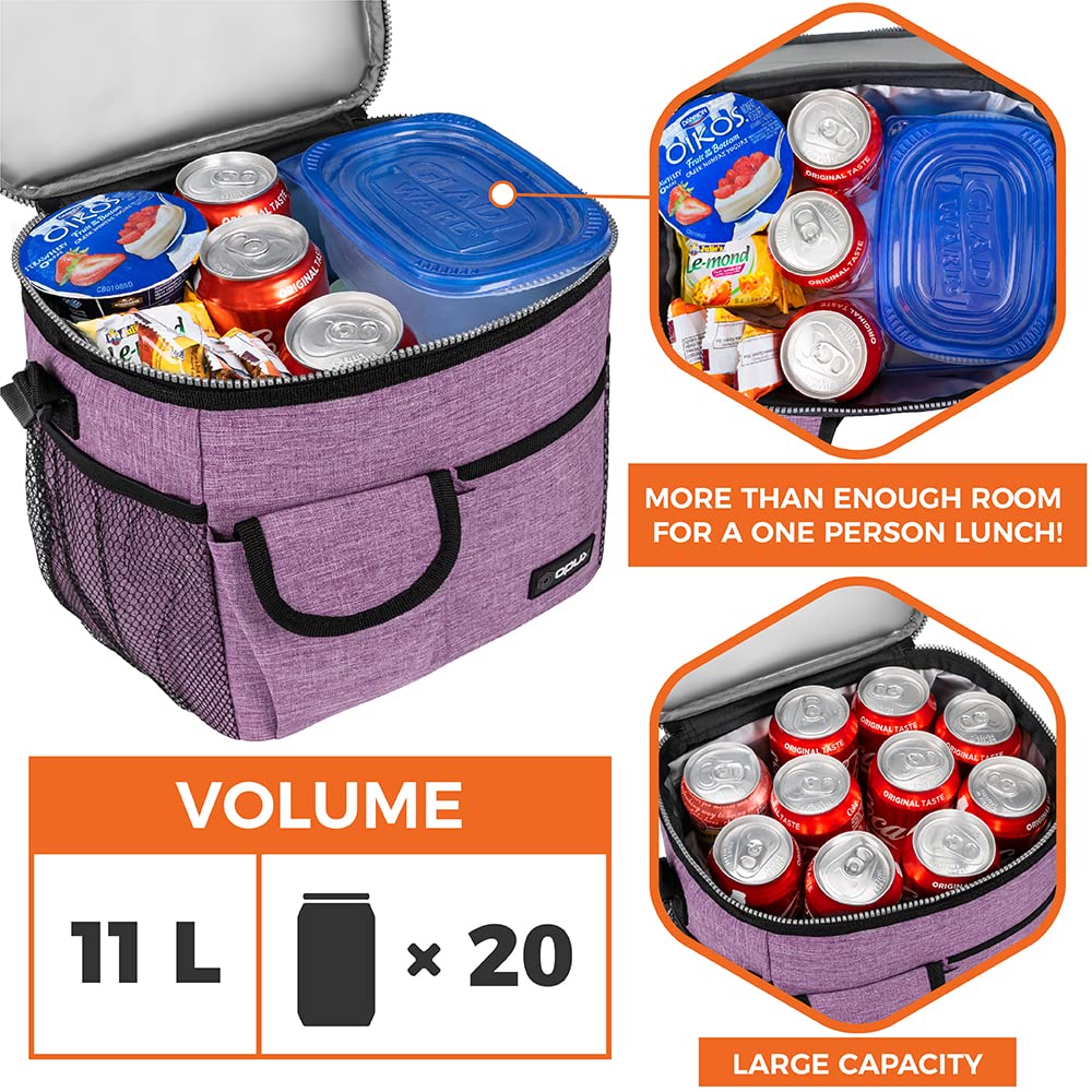 OPUX lunch bag with adjustable shoulder strap for easy carrying