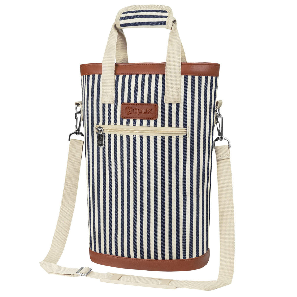 OPUX two-bottle wine tote securely carries two bottles on the go.
