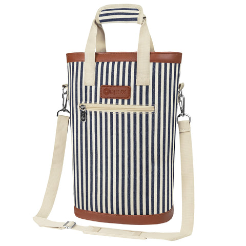 OPUX two-bottle wine tote securely carries two bottles on the go.