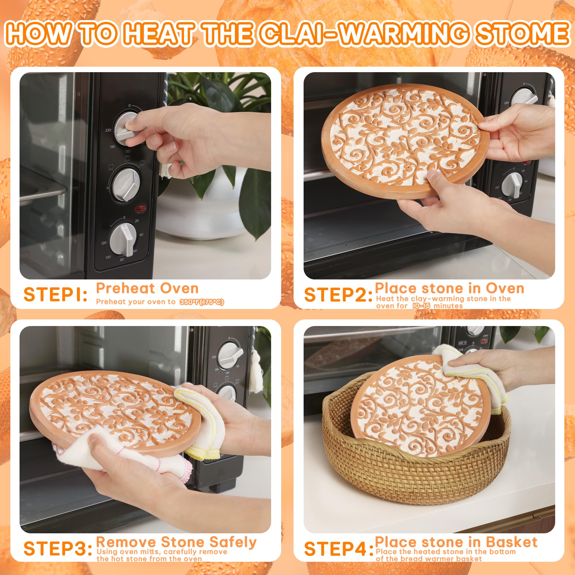 Oranbulb Terra Cotta Warmer preserves buns’ warmth for meals