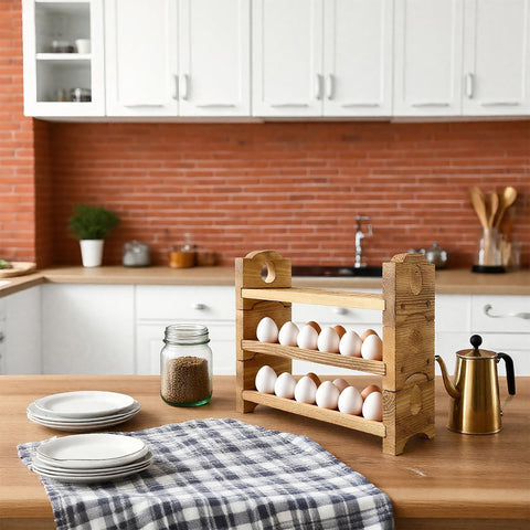 ORBEIN egg holder 3-piece set showcases easy assembly for weekend projects.