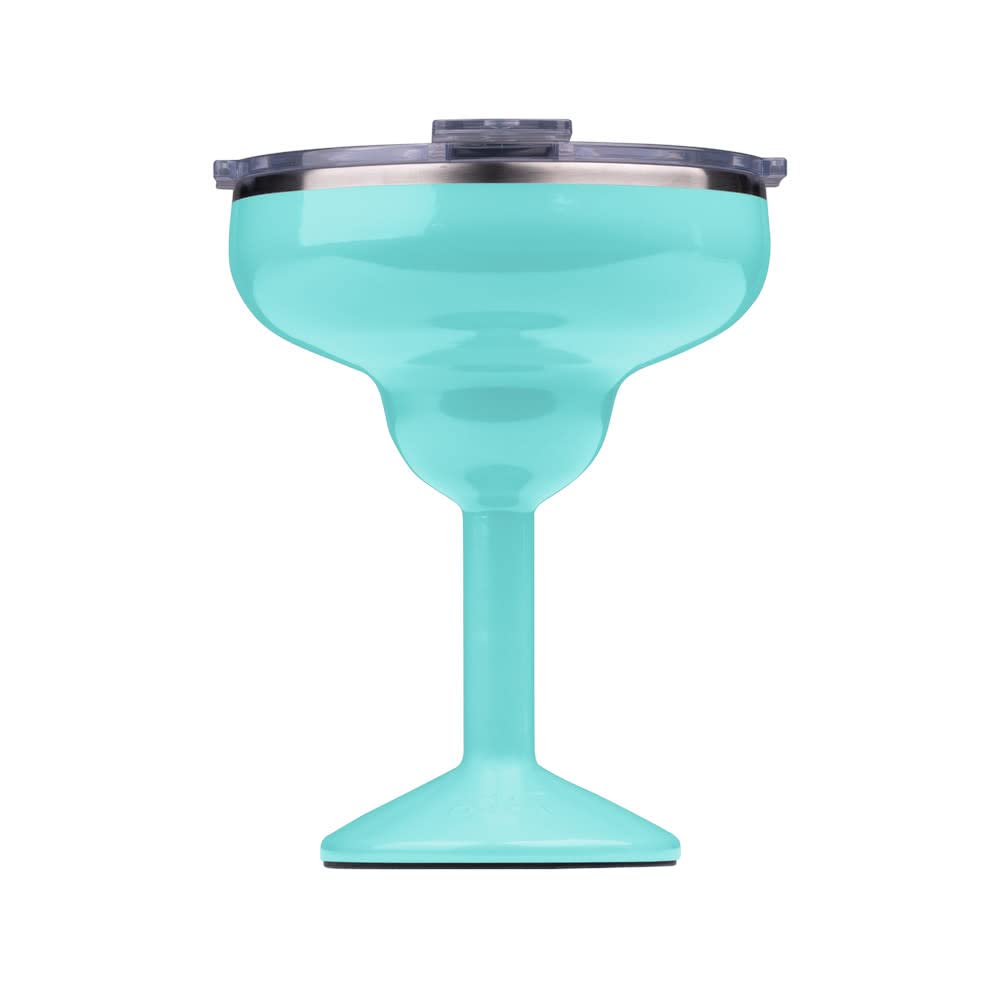 ORCA Rita seafoam margarita glass keeps drinks cold for hours.