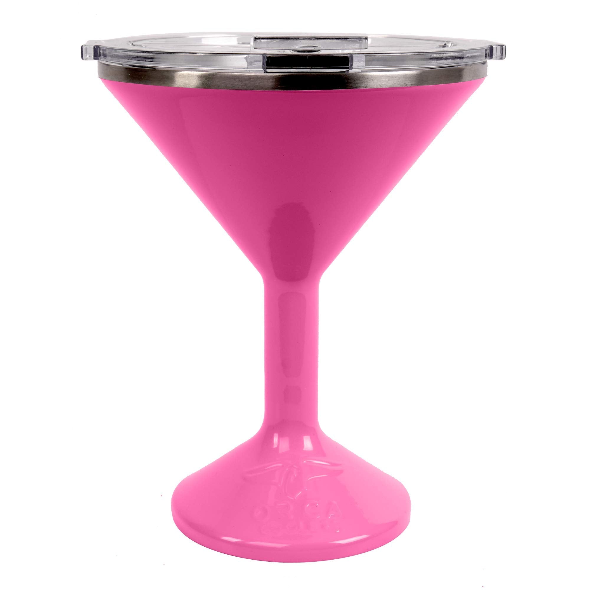 ORCA Tini 13oz pink stainless martini glass for stylish outdoor entertaining.