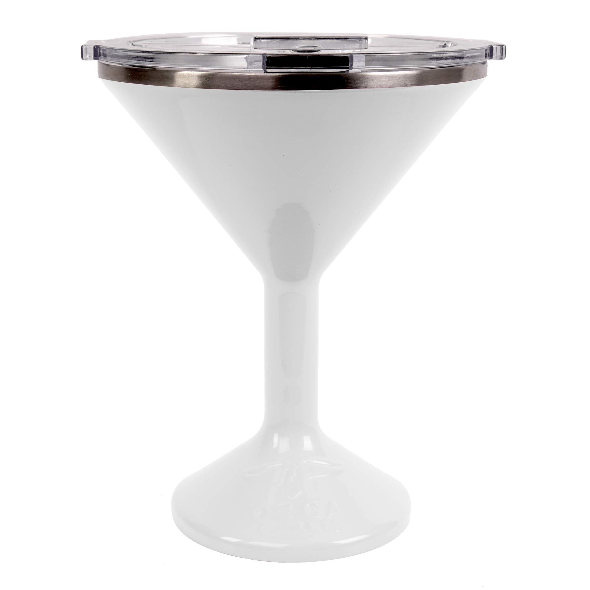 ORCA Tini 13oz glass with double-wall insulation for cold cocktails outdoors.