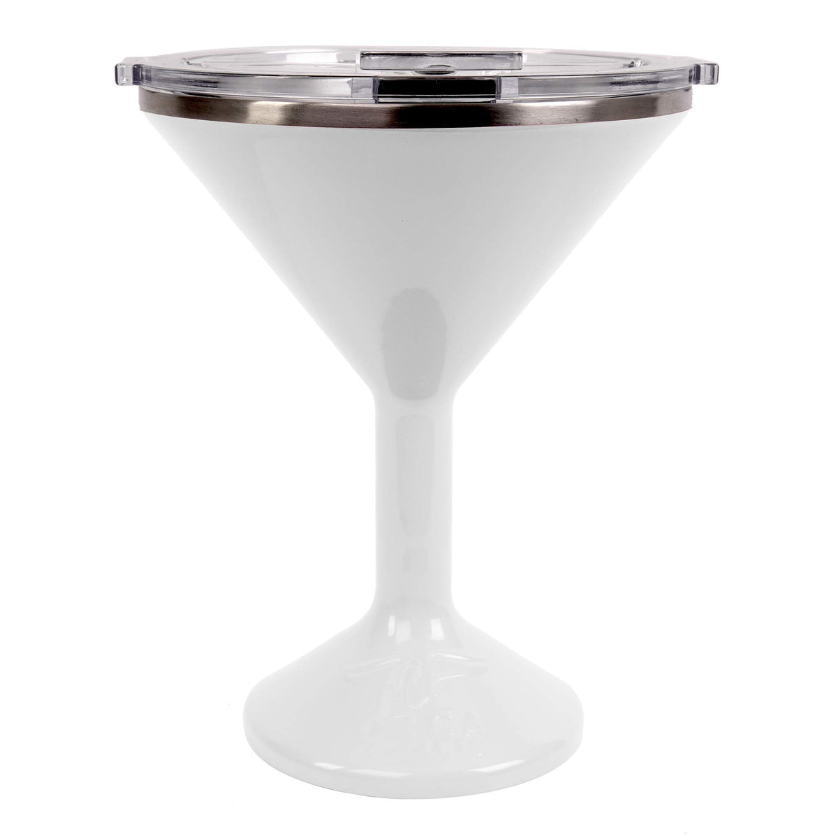 ORCA Tini 13oz glass with double-wall insulation for cold cocktails outdoors.