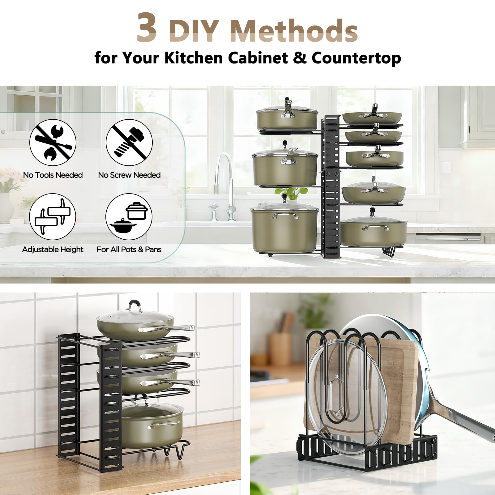 ORDORA anti-slip design prevents sliding and protects cookware during use