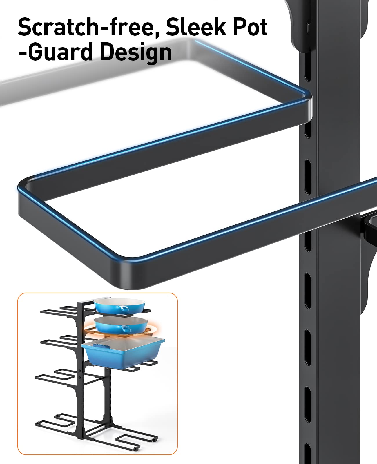 Space-saving ORDORA design maximizes vertical cabinet space in small kitchens.