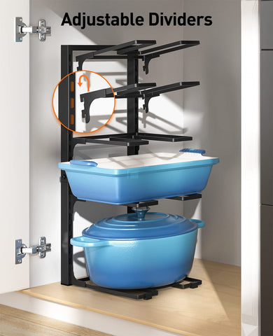 Holds large stockpots and dutch ovens securely on each tier of ORDORA.