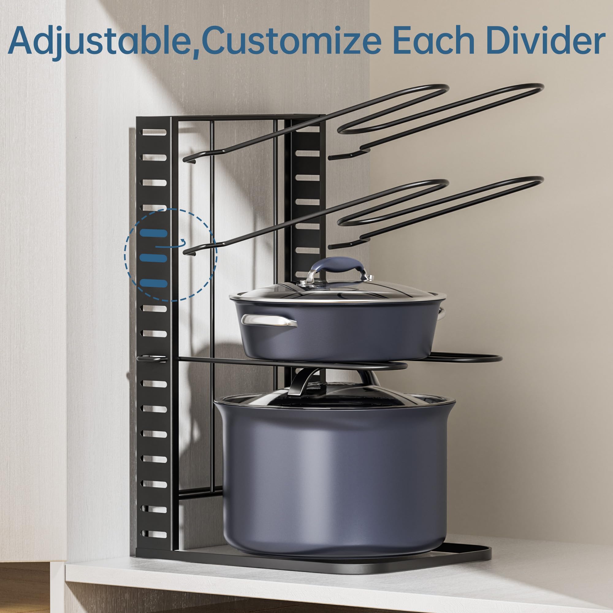 ORDORA lightweight cookware 6–11 inches fits neatly on shelves
