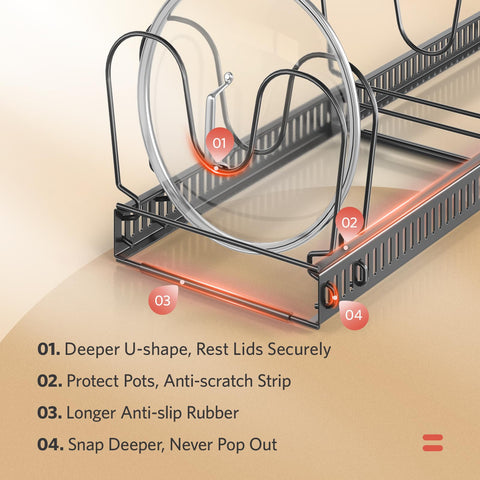 ORDORA scratch-protective strips guard cookware from scratches.