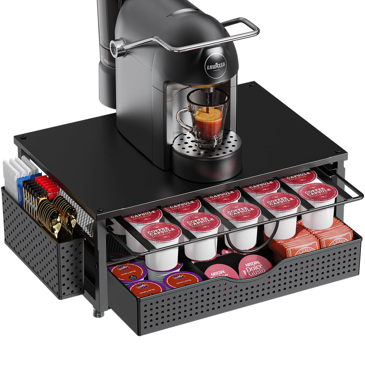 ORDROLL K Cup Holder top drawer keeps K-cups within reach.