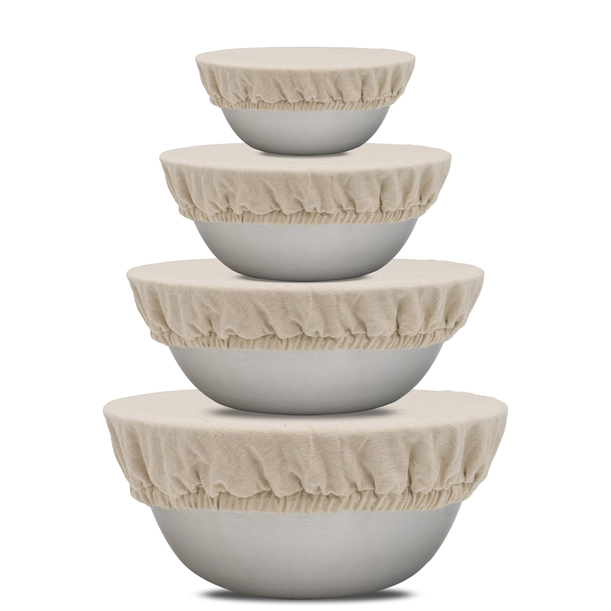 Cubiertas Organic Cotton Mart para ensalada con ajuste elástico.
