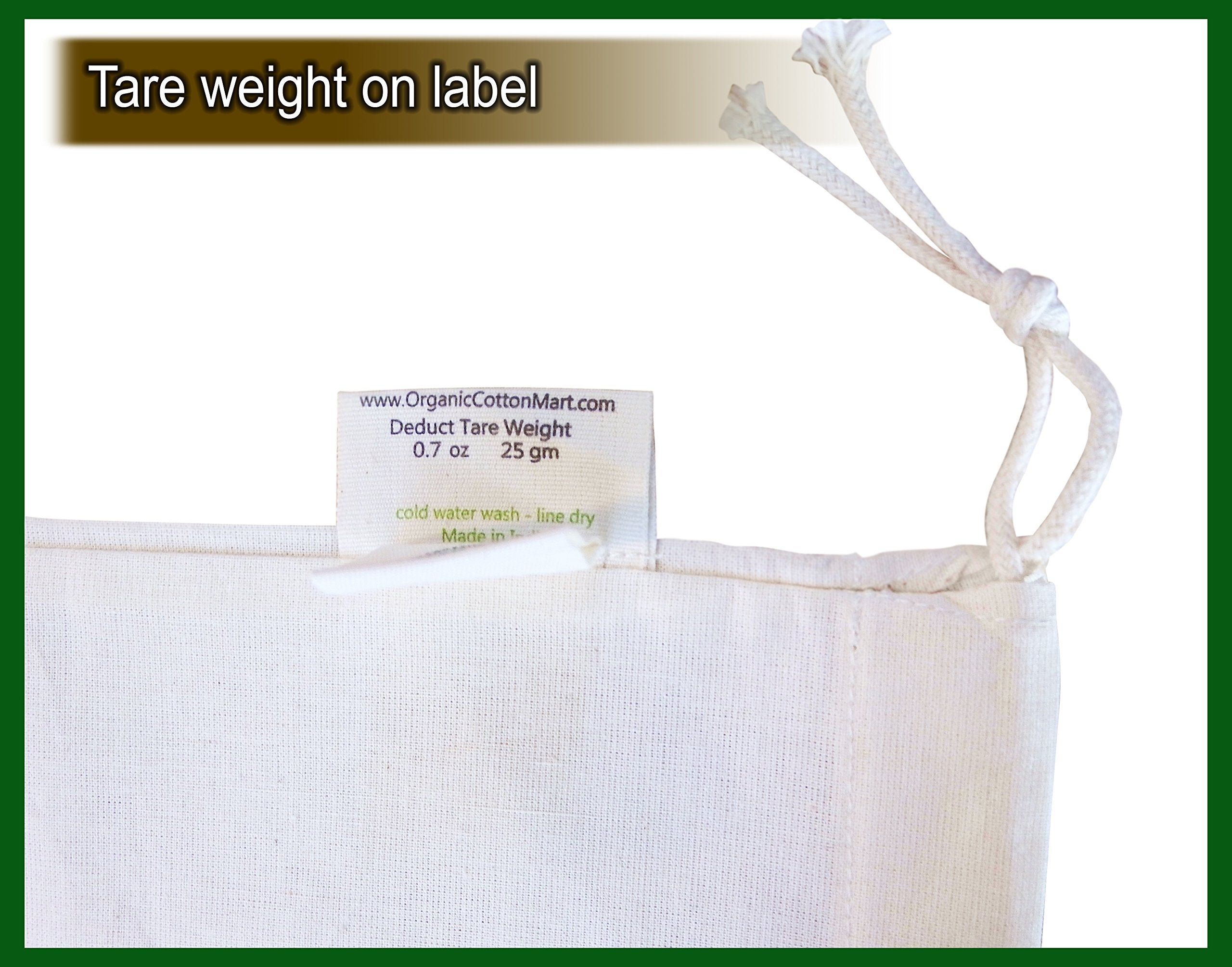 Organic Cotton Mart large 12x15 produce bags keep fruits fresh