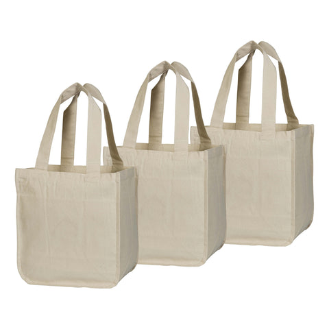 Organic Cotton Mart bag uses 11-ounce organic cotton canvas for durable, eco-friendly reuse.