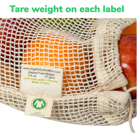 Organic Cotton Mart six bag set ready for eco-friendly shopping.