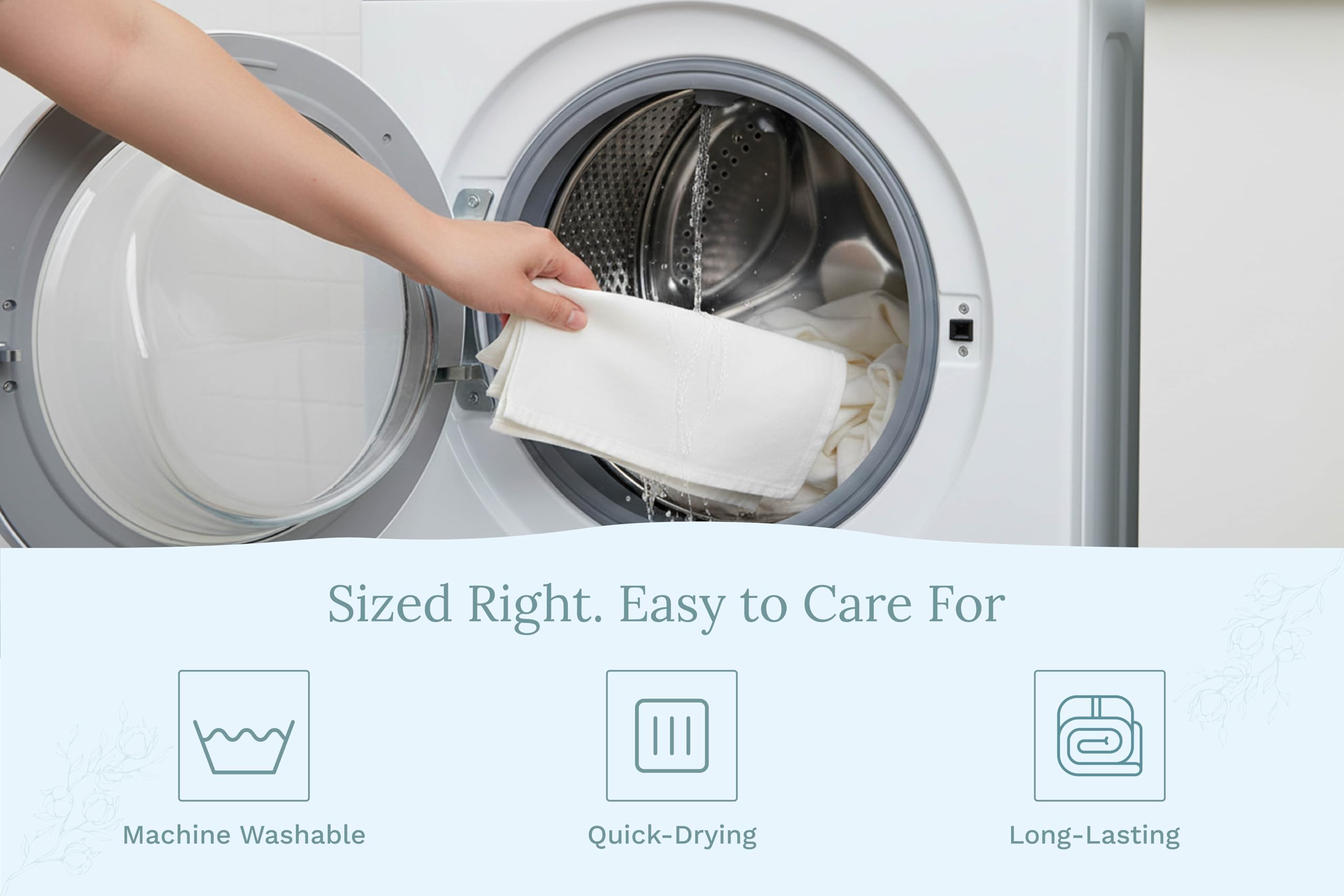 Organic Cotton Mart unbleached ivory towels, natural color without dyes.