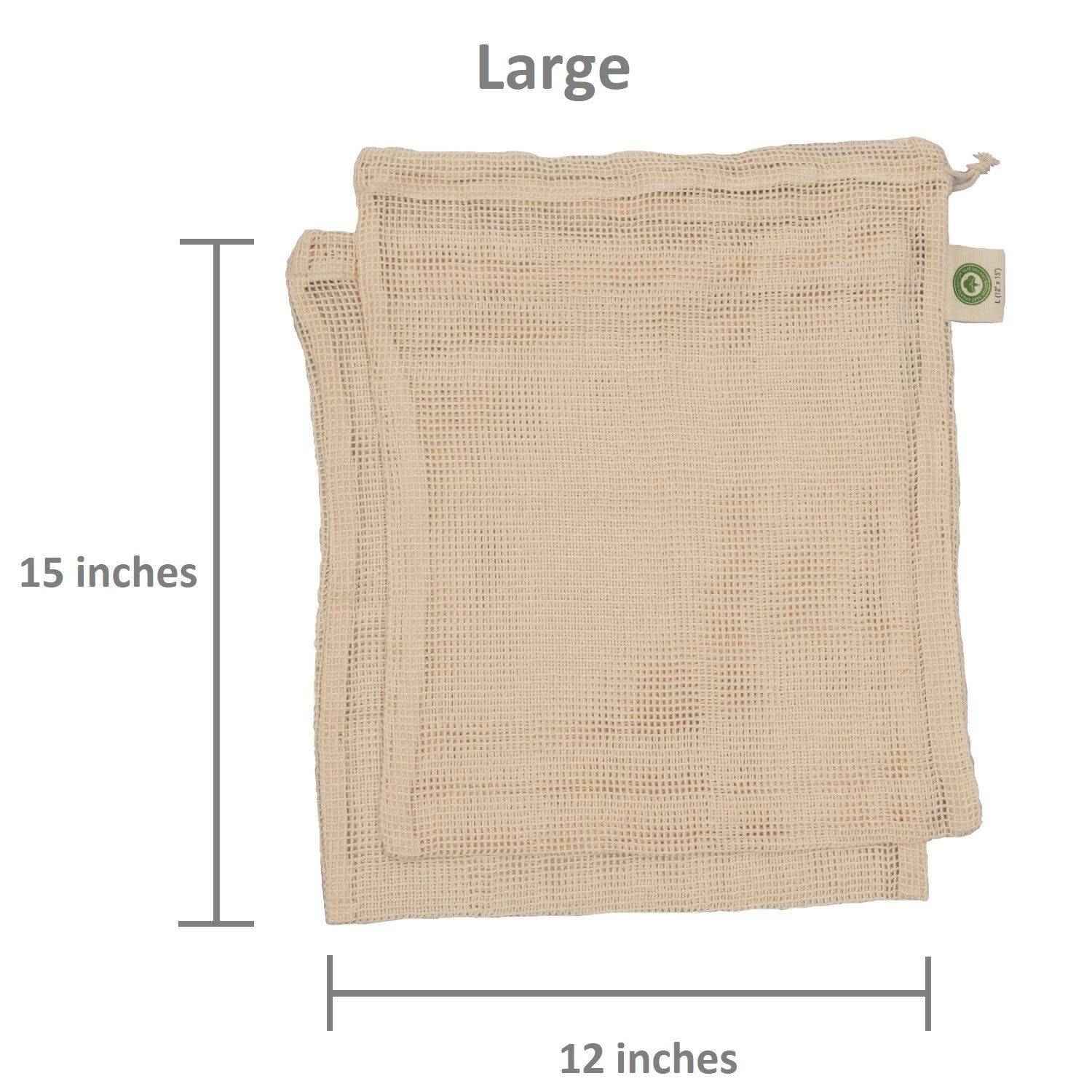 Organic Cotton Mart washable mesh bags for easy cleaning.
