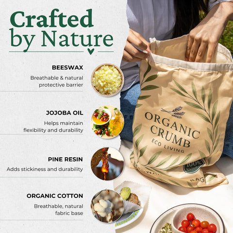 Organic Crumb bowl cover protects dough during proofing with breathability.