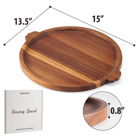 OrganicVilo large round charcuterie board suitable as centerpiece.