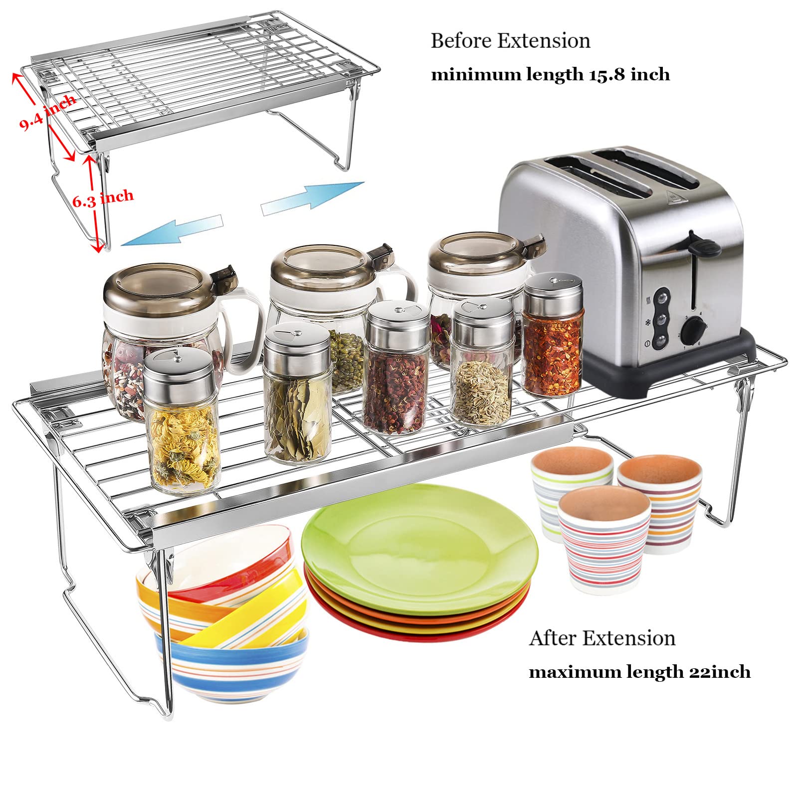 Orgneas heavy-duty steel frame supports heavy kitchen items.