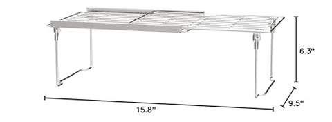 Orgneas expandable shelf requires no assembly and is ready to place.