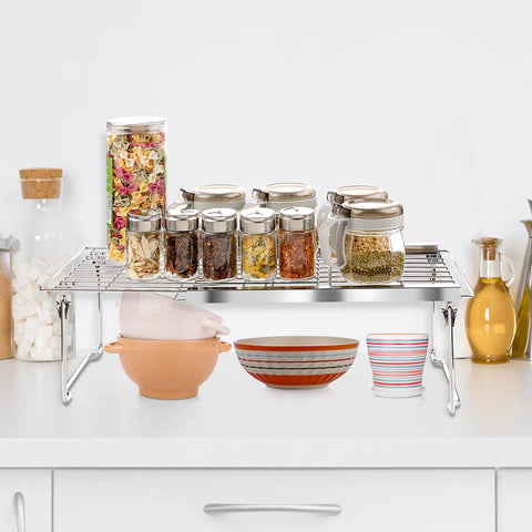 Orgneas shelf with rust-resistant finish for durable use.