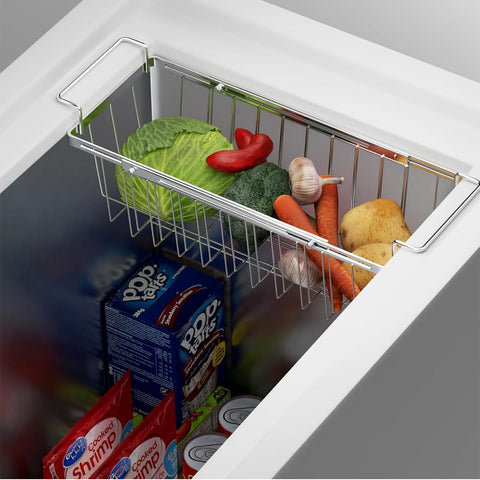 Orgneas Freezer Baskets locking design secures rails and prevents falls.