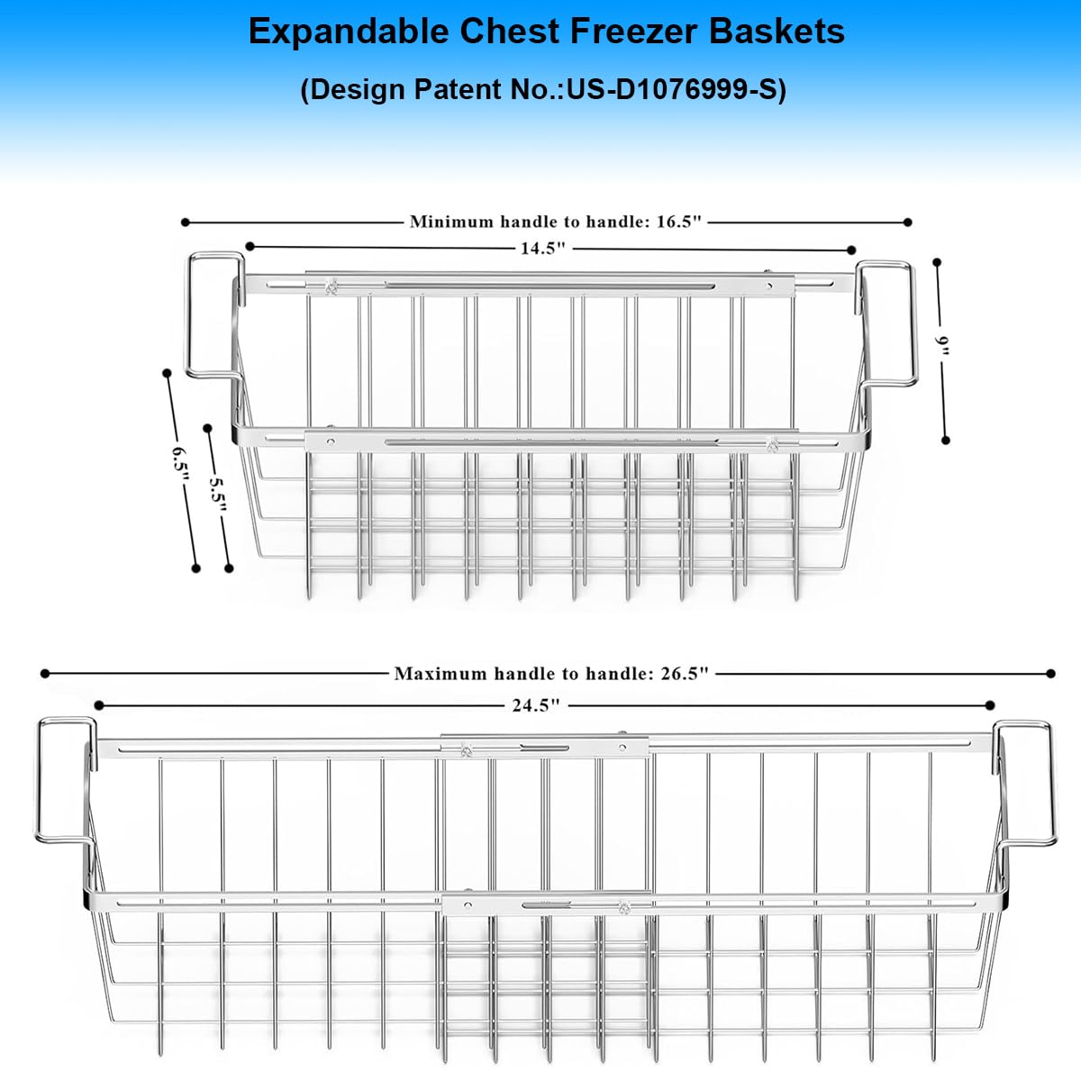 Orgneas Freezer Baskets used as over-sink rack adds versatile kitchen storage.